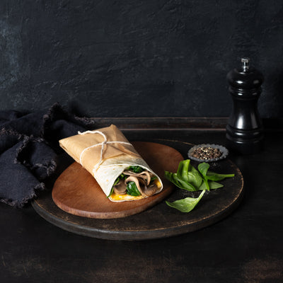 Spinach, Mushroom & Egg Wrap